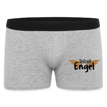 Engel Teilzeitengel Flügel Held Heldin Geschenk - Männer Boxer Shorts - Grau meliert - Vorne