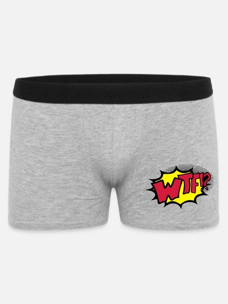WTF - Männer Boxer Shorts - Grau meliert