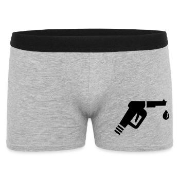 Pistolen Zapfhahn - Männer Boxer Shorts - Grau meliert - Vorne