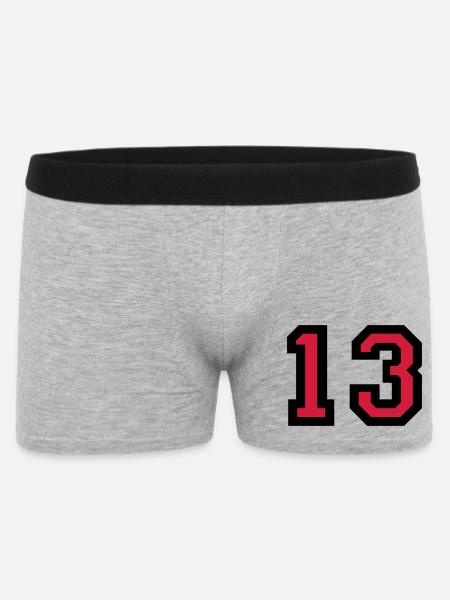Le numéro 13 - numéro de treize - Boxer Homme - gris chiné