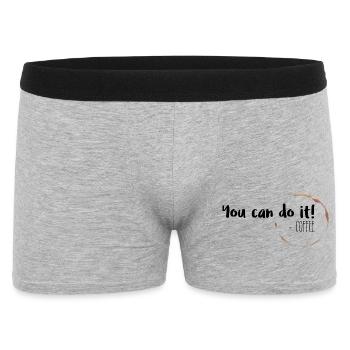 YOU CAN DO IT - COFFEE - Männer Boxer Shorts - Grau meliert - Vorne