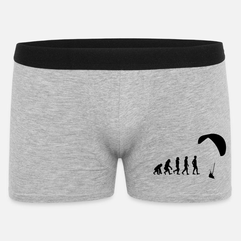 Evolution Gleitschirm - Männer Boxer Shorts - Grau meliert