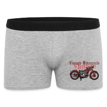 Retro motorcycle - Boxer Homme - gris chiné - Devant