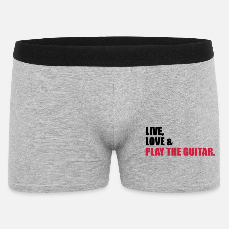 Gitarre - Männer Boxer Shorts - Grau meliert