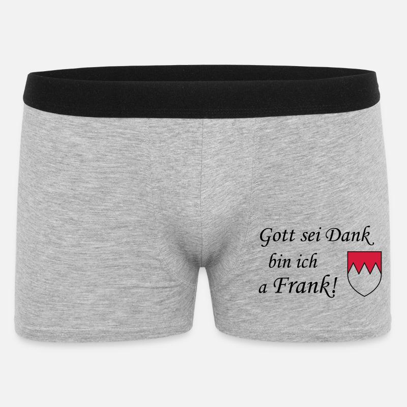 Gott sei dank Frank - Männer Boxer Shorts - Grau meliert