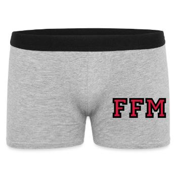 Frankfurt am Main FFM College Style - Männer Boxer Shorts - Grau meliert - Vorne