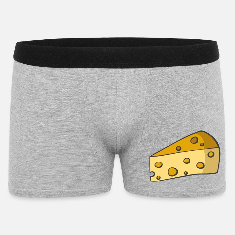 Käse - Männer Boxer Shorts - Grau meliert