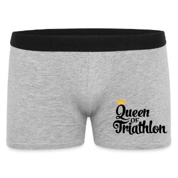 Queen of Triathlon - Boxer Homme - gris chiné - Devant