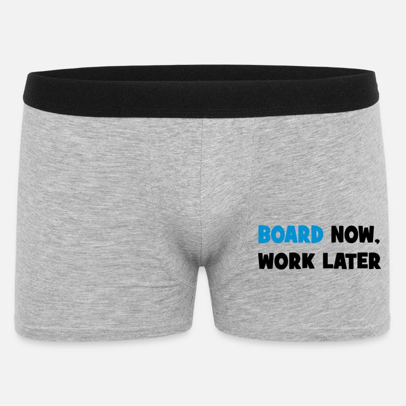SNOWBOARD - Männer Boxer Shorts - Grau meliert