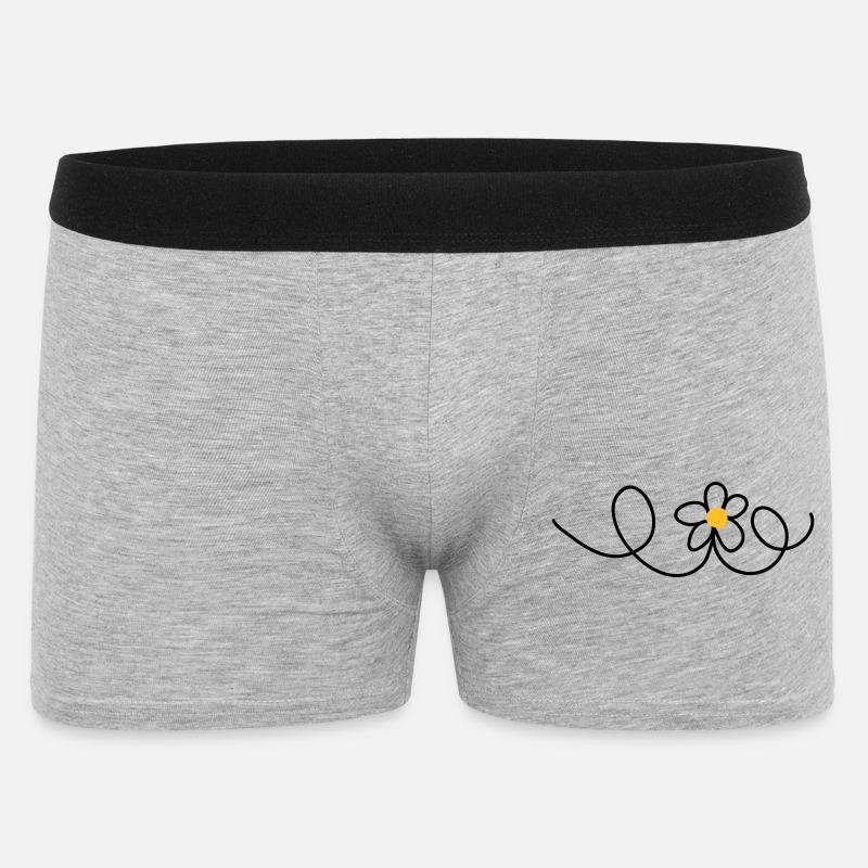fleur - Boxer Homme - gris chiné