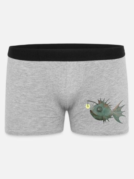 Anglerfisch - Männer Boxer Shorts - Grau meliert