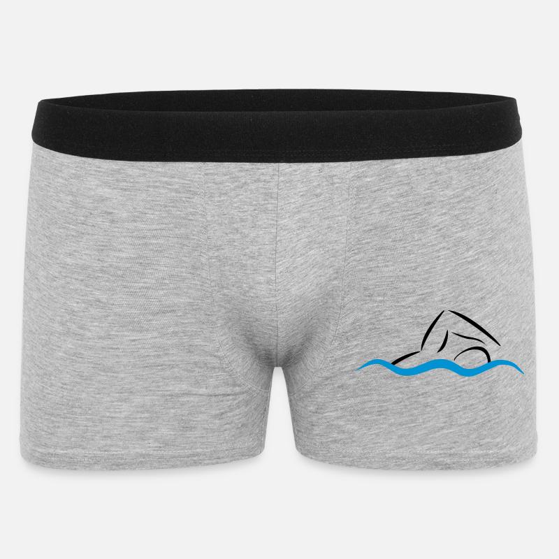 schwimmen - Männer Boxer Shorts - Grau meliert