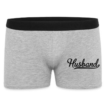 6061912 119088854 husband - Männer Boxer Shorts - Grau meliert - Vorne