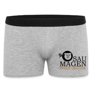 Pfalz Deluxe Saumagen - Männer Boxer Shorts - Grau meliert - Vorne