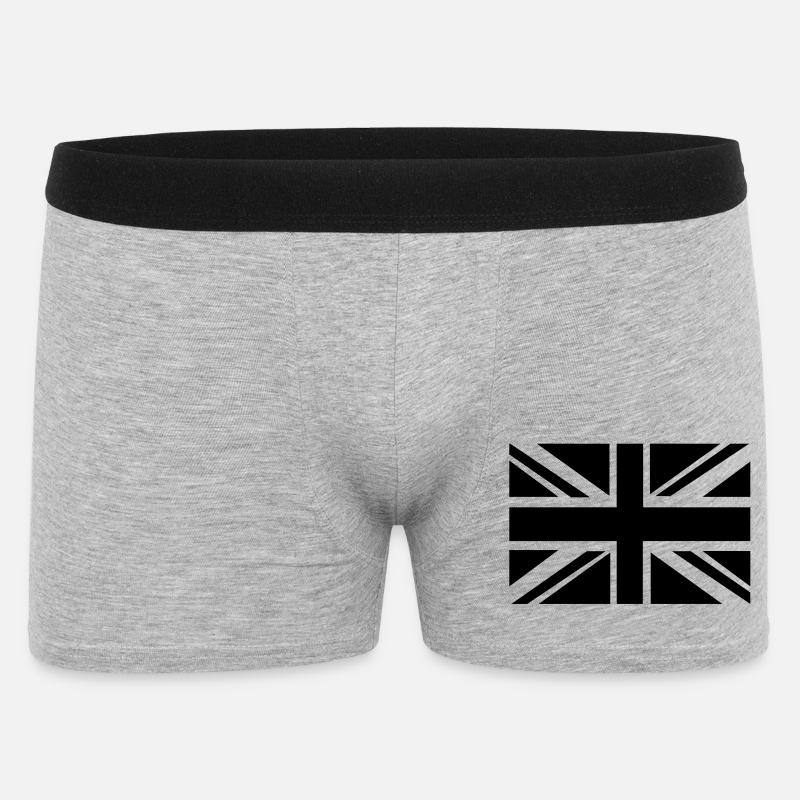 British Flag - Men's Boxer Shorts - heather grey