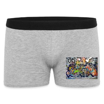 graffiti wall - Men's Boxer Shorts - heather grey - Front