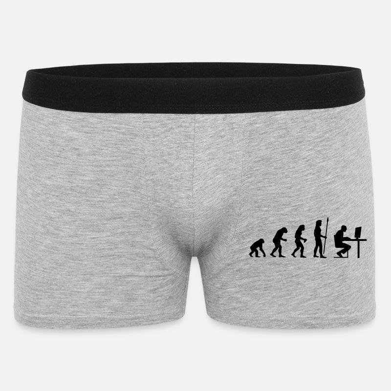 evolution_pc_3 - Männer Boxer Shorts - Grau meliert