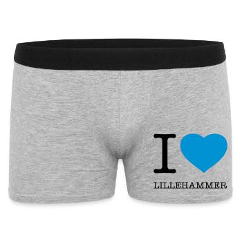 J’AIME LILLEHAMMER Norvège - Boxer Homme - gris chiné - Devant