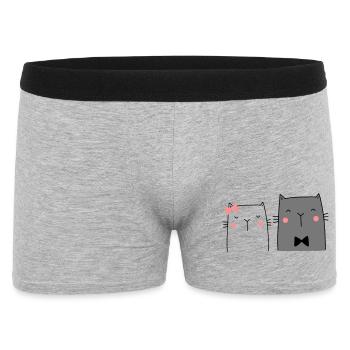 Chats Couple Couple Couple Mariage Couple Mariage - Boxer Homme - gris chiné - Devant