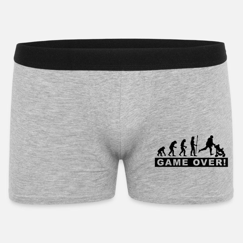 evolution_daddy - Männer Boxer Shorts - Grau meliert