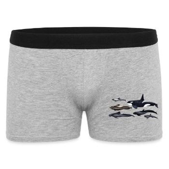 Blackfish - Orcas - Calderones - Pilot whales - Men's Boxer Shorts - heather grey - Front