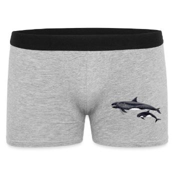 Pygmy killer whale - Pygmy killer whale - Orque pygmée - Men's Boxer Shorts - heather grey - Front