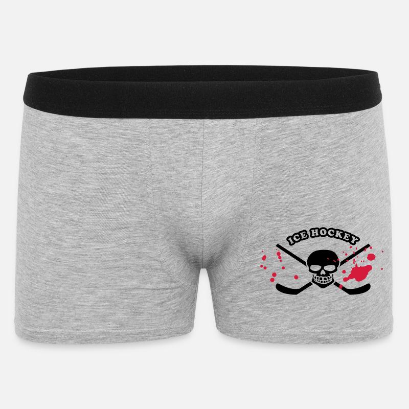 eishockey - Männer Boxer Shorts - Grau meliert
