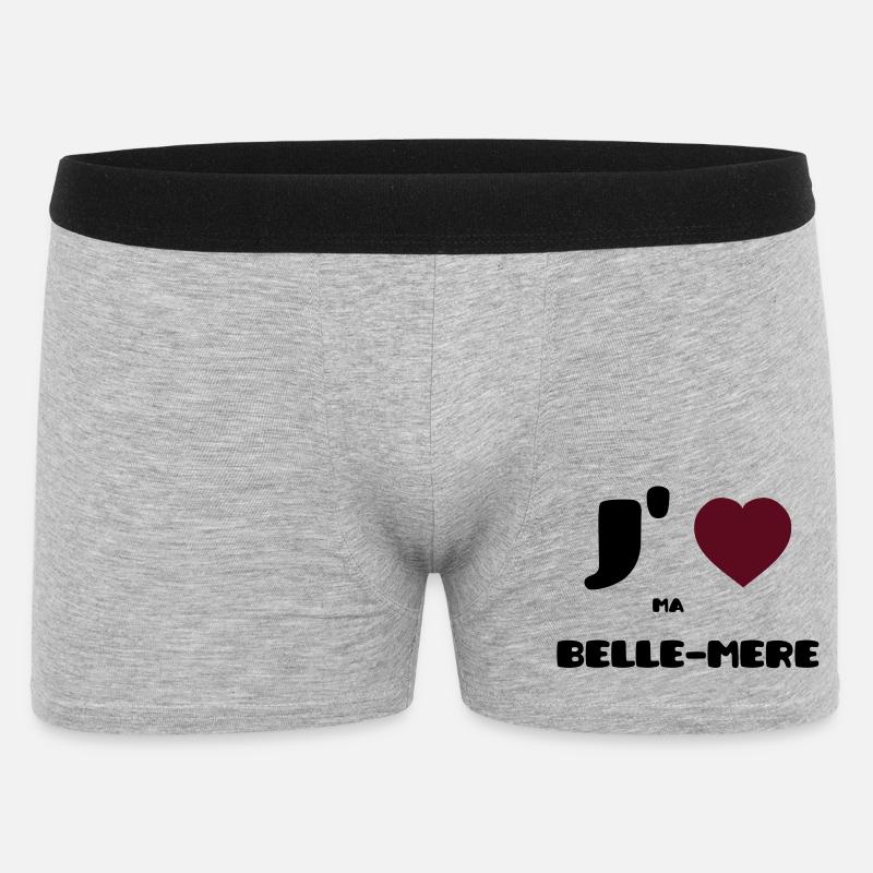 Ich liebe meine Mutter (V) - Männer Boxer Shorts - Grau meliert