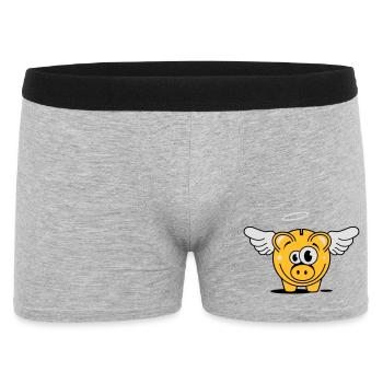 A piggy bank with wings and halo - Men's Boxer Shorts - heather grey - Front