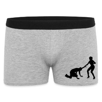 Junggesellenabschied - Männer Boxer Shorts - Grau meliert - Vorne