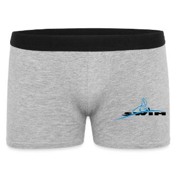 Logo natation nageur stylisé - Boxer Homme - gris chiné - Devant