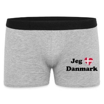 Jeg elsker Danmark - J'aime le Danemark - Boxer Homme - gris chiné - Devant