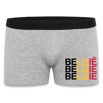 BELGIE Belgian Flag - Belgien - Belgium 2024 - Männer Boxer Shorts - Grau meliert - Vorne