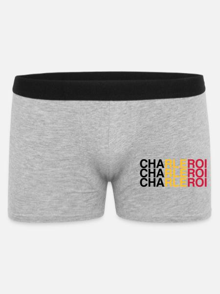 CHARLEROI Belgium Belgium Flag - Men's Boxer Shorts - heather grey