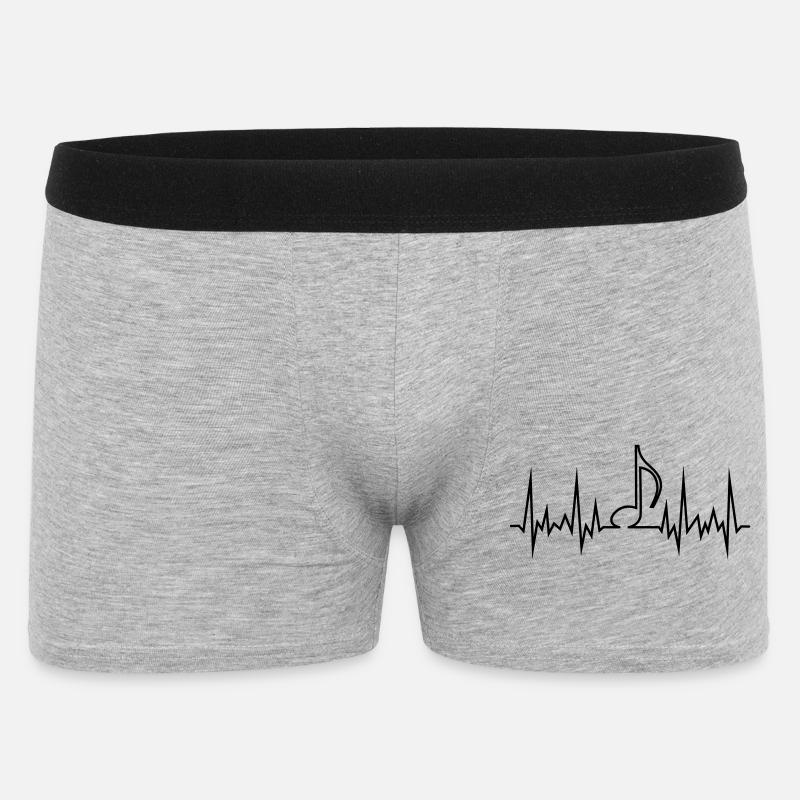 wave_note - Men's Boxer Shorts - heather grey