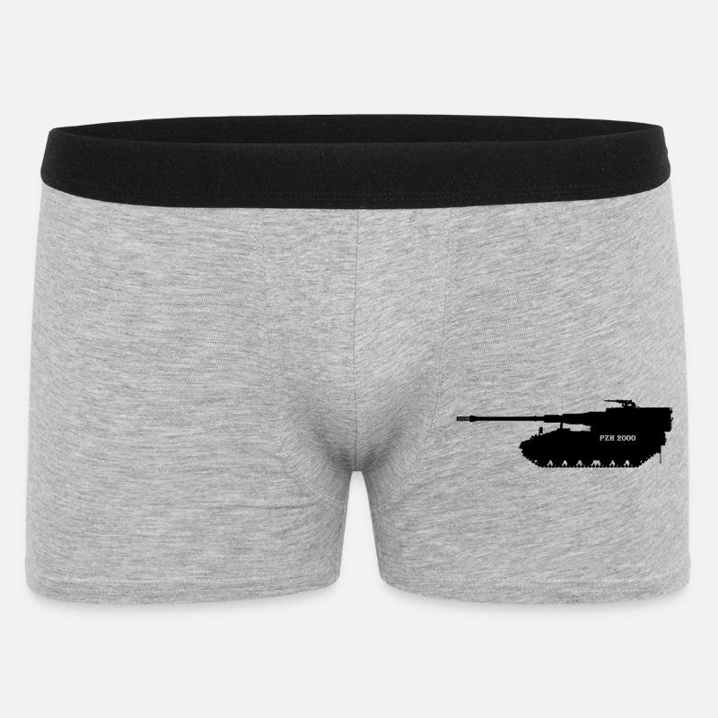 Panzerhaubitze 2000 - Männer Boxer Shorts - Grau meliert