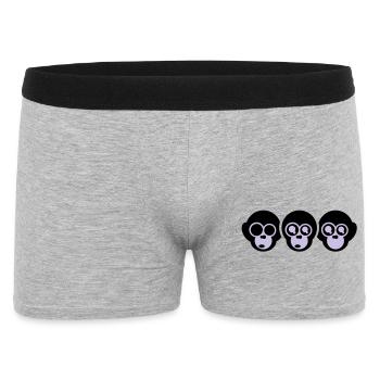 the three monkeys - Men's Boxer Shorts - heather grey - Front