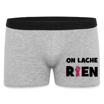 On lâche rien ! - Boxer Homme - gris chiné - Devant