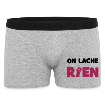 On lâche rien ! - Boxer Homme - gris chiné - Devant