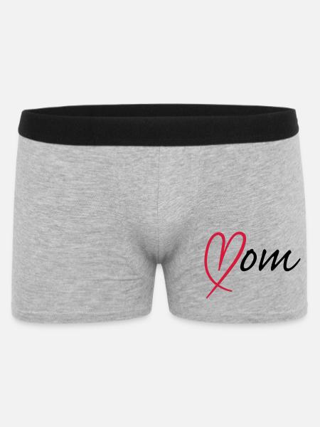 Mom Heart | Herz - Men's Boxer Shorts - heather grey