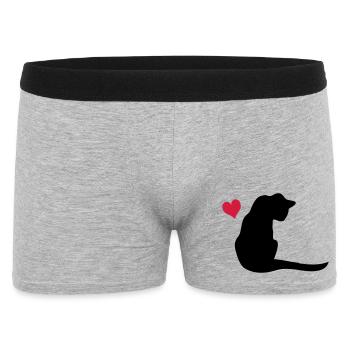 Chat - Boxer Homme - gris chiné - Devant