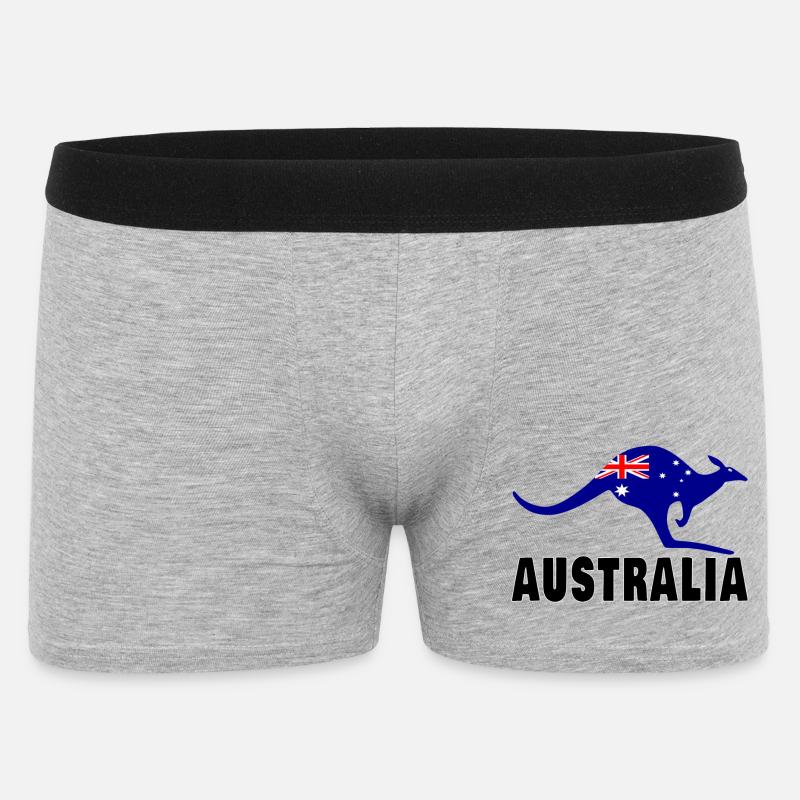 Australien Känguru / Geschenk / Geschenkidee - Männer Boxer Shorts - Grau meliert