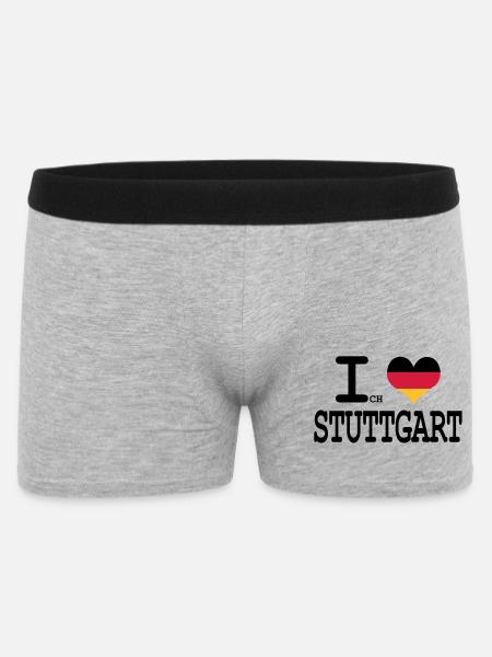 I Love Stuttgart - Men's Boxer Shorts - heather grey