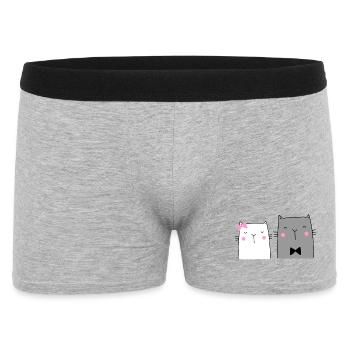 Cats Couple Wedding Gift - Men's Boxer Shorts - heather grey - Front