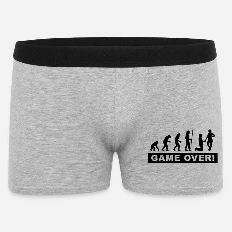 evolution_wedding - Männer Boxer Shorts - Grau meliert