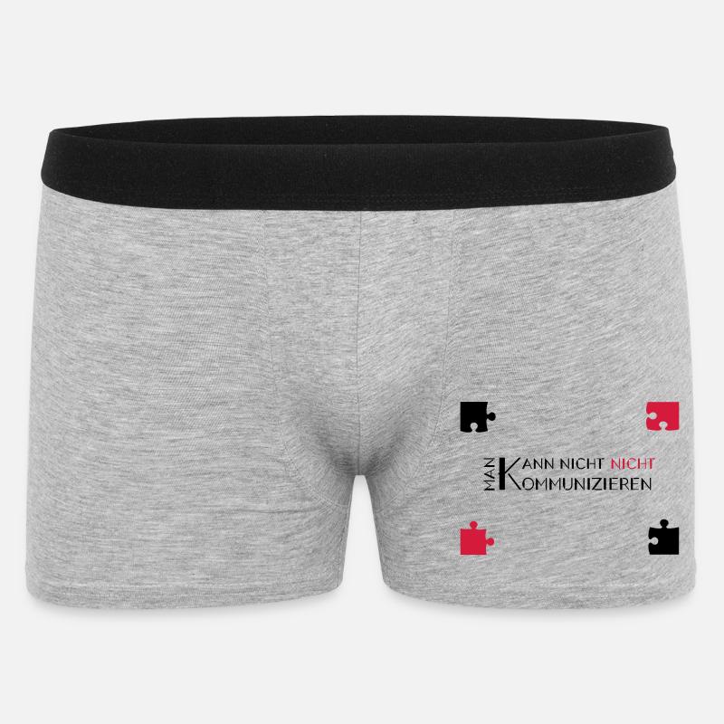 communication watzlawick - Männer Boxer Shorts - Grau meliert
