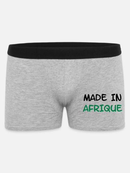 Made in AFRIQUE ! - Boxer Homme - gris chiné