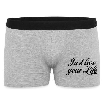 Vivez votre vie - Boxer Homme - gris chiné - Devant