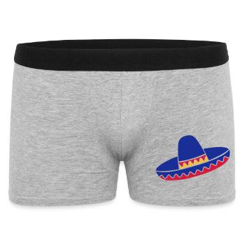 Sombrero Azul de Fiesta - Männer Boxer Shorts - Grau meliert - Vorne