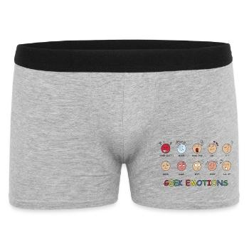 GEEK EMOTIONS - Texte NOIR - Boxer Homme - gris chiné - Devant